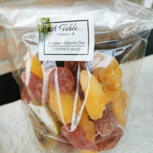 SACHET ASSORTIMENT 3 FRUITS DÉSHYDRATE (POMME, KIWI, FRAISE) +-150GR