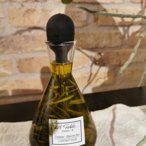 HUILIER EN VERRE AVEC PIPETTE (HUILE D’OLIVES AU ROMARIN) 0,2L