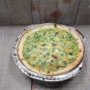 QUICHE EPINARDS, PIGNON DE PIN 12 CM 200GR. LIVRAISON LE 27-04.