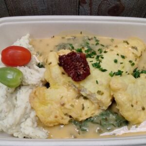 FILET DE POISSONS FLORENTINE, PUREE LIVRAISON LE 04/05